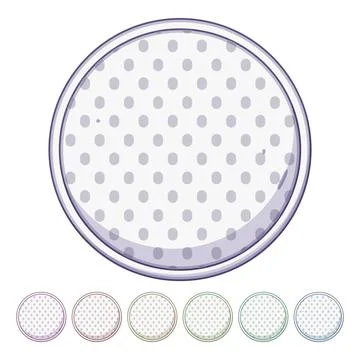 Breast pad graphic with dotted texture for maternity hygiene Stock Illustration
