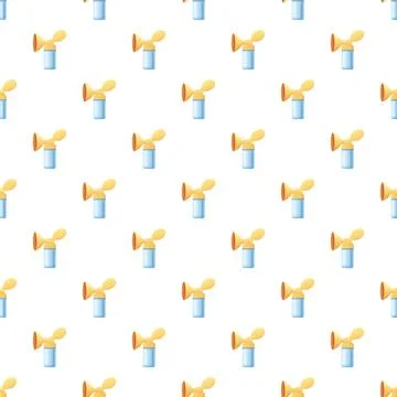 Breast pump elements forming a cartoon pattern Stock Illustration