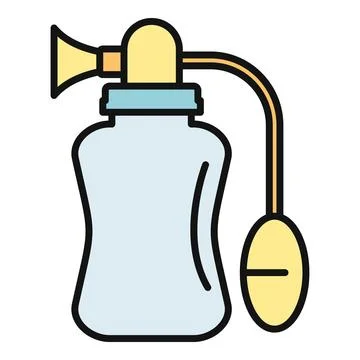 Breast pump icon symbolizing infant feeding and motherhood Stock Illustration