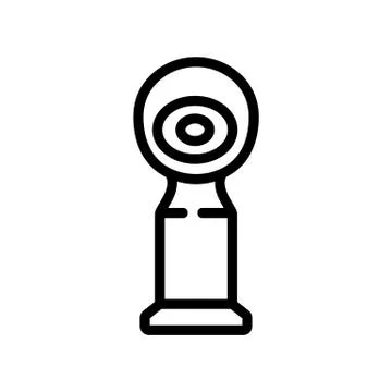 Breast pump suction cup front view icon vector outline illustration Stock Illustration