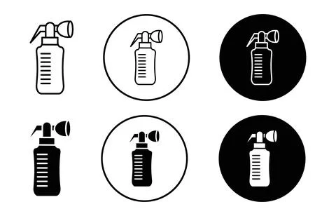 Breast pump vector icon mark set symbol for web application Illustrazione stock