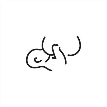Breastfeeding Icon Stock Illustration