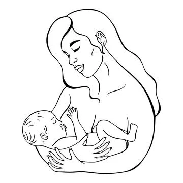 Breastfeeding Illustrazione stock