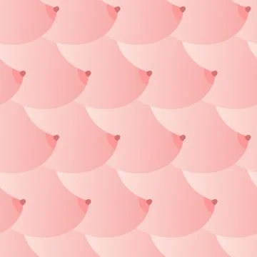 Breasts  pattern. boobs texture. bosom seamless background. Female ornament Stock-Illustration