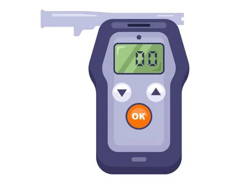 Breath alcohol tester. Stock Illustration