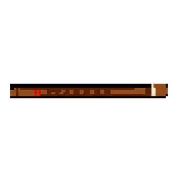 Breath flute pixel art vector illustration Illustrazione stock