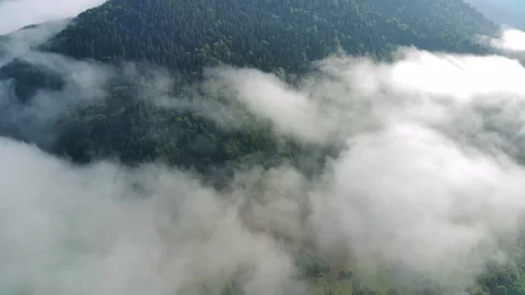 Breath Of The Mountains Path Through The White Veil. Stock Footage 314978780