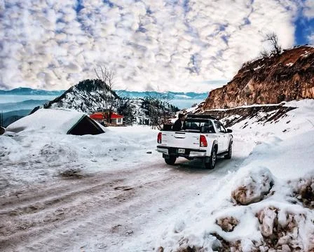 A breath taking view from he summit of Malam Jabba Stock Photos