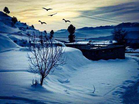 A breath taking view of sunset Stock Photos