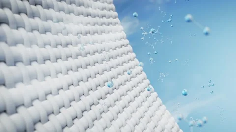 Breathable fabric technology fabric waterproof and moisture-absorbing Video stock 335630179