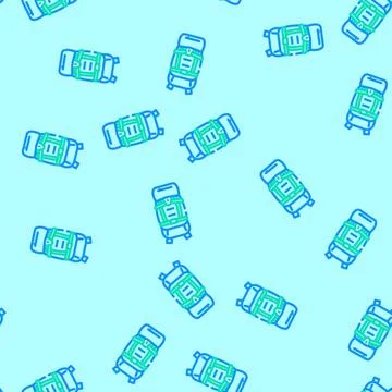 Breathable hiking backpack vector seamless pattern Stock Illustration