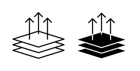 Breathable icon in black and white. vector icon pack for websites Stock Illustration