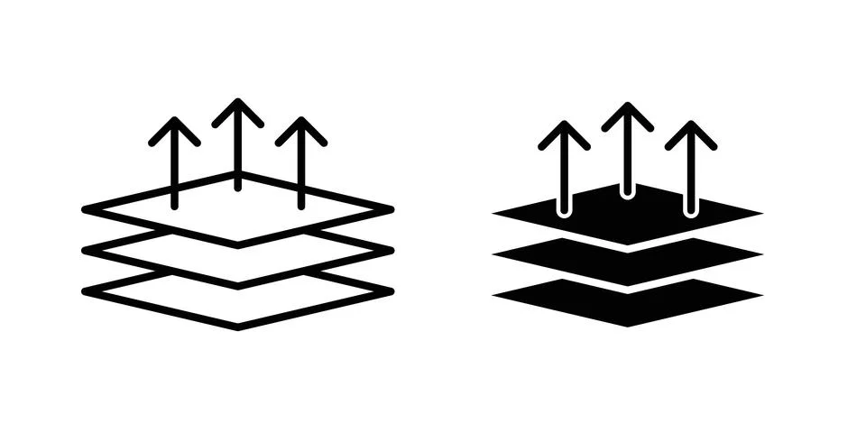 Breathable icon solid, line, and editable vector set. Illustrazione stock