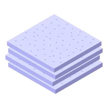 Breathable mattress layers creating comfortable sleeping surface Illustrazione stock