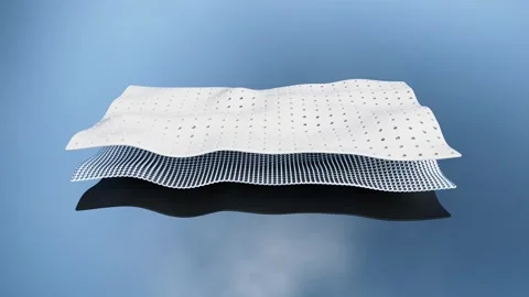 Breathable multi-layered technology fabric Stock-Footage 347068594