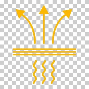 Breathable resistant icon, waterproof material protection sign, web vector il Stock Illustration