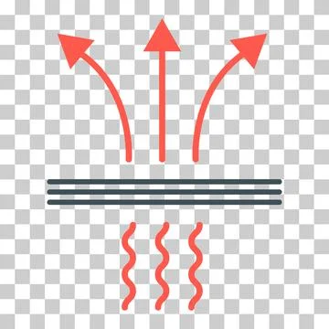 Breathable resistant icon, waterproof material protection sign, web vector il Stock Illustration