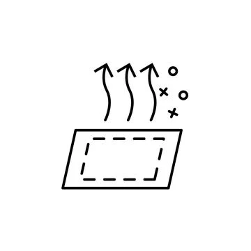Breathable textile arrows icon. Element of fabric features icon Stock Illustration
