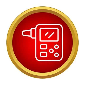 Breathalyzer icon detecting alcohol level for traffic safety Stock Illustration