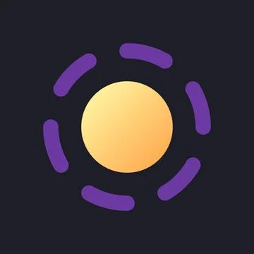 Breathe animation effect flat gradient fill ui icon for dark theme Illustrazione stock
