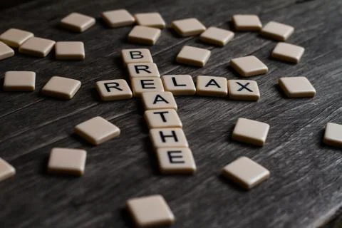 Breathe Relax Text Stock Photos