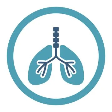 Breathe System Rounded Raster Icon Stock Illustration