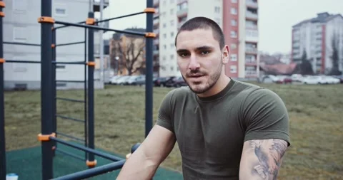 Breathing after workout Stock Footage 145346609