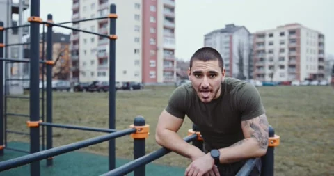 Breathing after workout Stock Footage 145346669