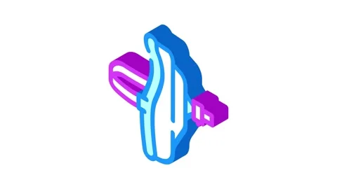 Breathing barrier first aid isometric icon animation Vídeos de archivo 327295080