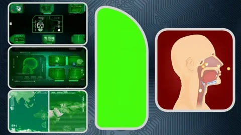 Breathing - Computer Scanning - Human detector - World - green 01 Video stock 62879162