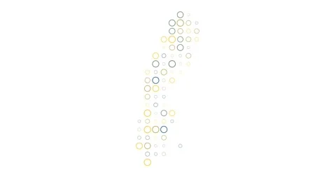 Breathing Dots Form Map of Sweden Stock Footage 311650637
