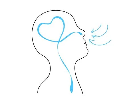 Breathing exercise, deep breath through nose for benefit and good work brai.. Stock Illustration