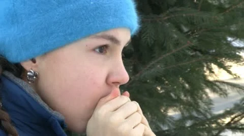 Breathing on hands 스톡 동영상 11837672