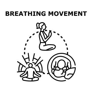 Breathing movement concept vector illustration Stock Illustration