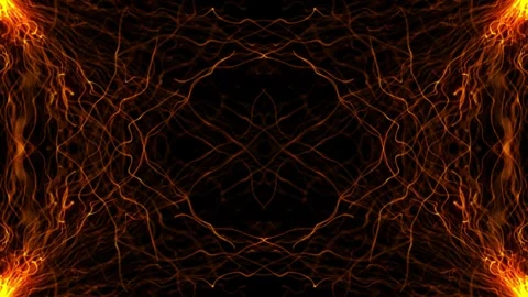 Breathing Orange Lines Aglow 4K Loop Stockbeeldmateriaal 340046425