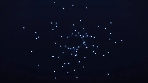 Breathing particle web animation, network cluster expanding and contracting Stock-Footage 346955923