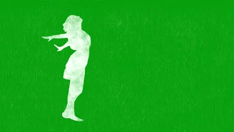 Breathing pose with rainfall on green screen background Stock Footage 240912505