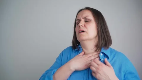 Breathing problems, chest pain. Stock Footage 271282752