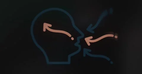 Breathing process, human doing breathing exercises Stock Footage 313491893