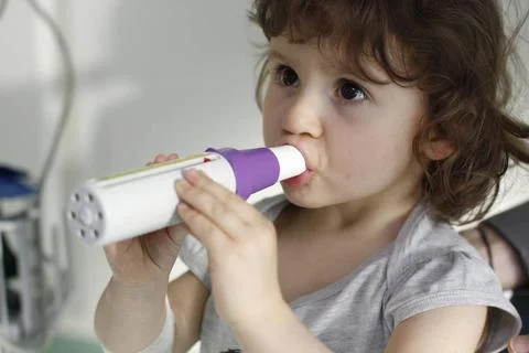 Breathing spirometry child Breathing spirometry child. model release Copy... Stock Photos