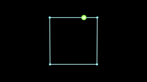 Breathing in a square. The ball moves along the 4 sides of the square. Stock Footage 288975366