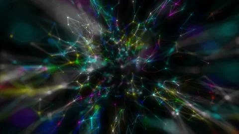 Breathing Universe.Plexus abstract network technology business science Stock Footage
