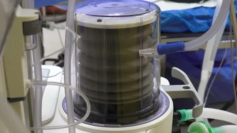 Breathing Ventilator And Anesthesia Machine close up Stock Footage 239584438