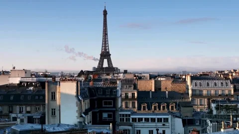 Breathtaking Aerial &amp; Ground Views of the Eiffel Tower, Paris Stock Footage 303304378
