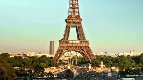 Breathtaking Aerial &amp; Ground Views of the Eiffel Tower, Paris Stock Footage 303304385