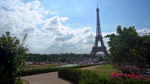 Breathtaking Aerial &amp; Ground Views of the Eiffel Tower, Paris Stock Footage 303304391