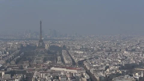 Breathtaking Aerial &amp; Ground Views of the Eiffel Tower, Paris Stock Footage 303304406