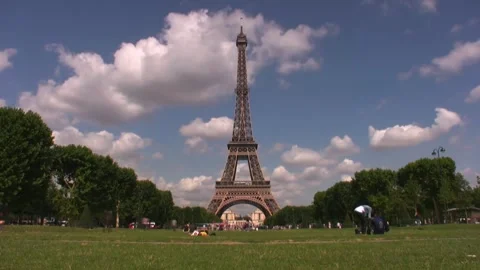 Breathtaking Aerial &amp; Ground Views of the Eiffel Tower, Paris Stock Footage 303304418