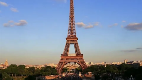 Breathtaking Aerial &amp; Ground Views of the Eiffel Tower, Paris Stock Footage 303304441