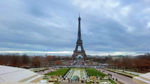 Breathtaking Aerial &amp; Ground Views of the Eiffel Tower, Paris Stock Footage 303304529